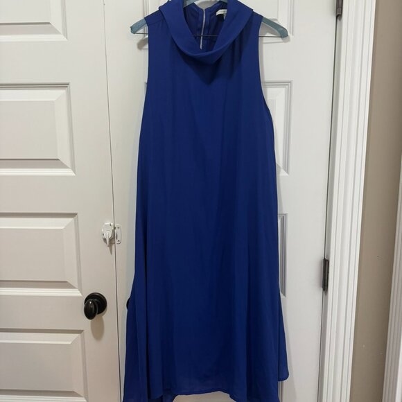 Vivian Wong Royal Blue High-Low Sleeveless Dress – Size XL (Made in Canada) - Picture 1 of 5